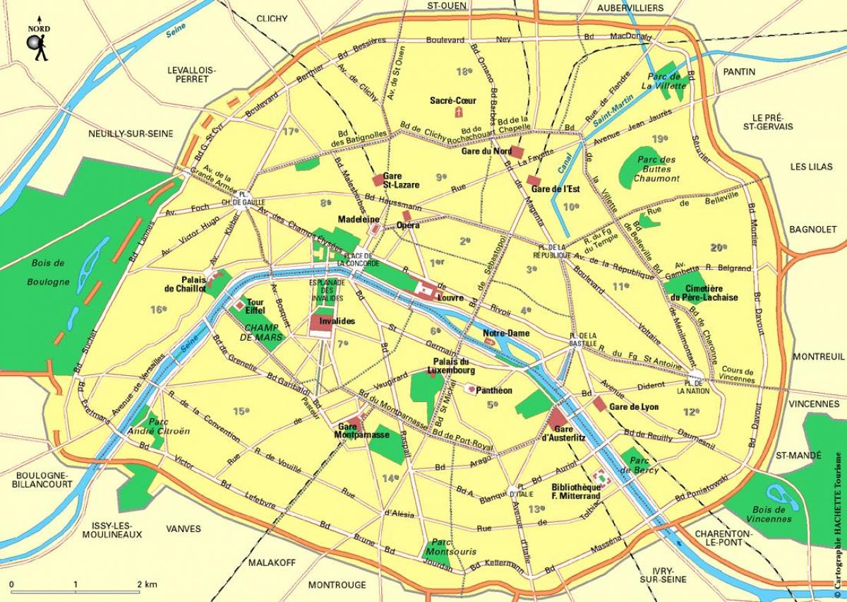 Bản đồ của Đường paris trạm