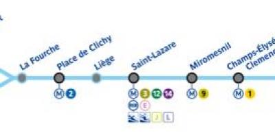 Bản đồ của Paris đường tàu điện ngầm 13