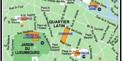Bản đồ của Quý Latin của Paris