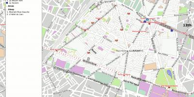 Bản đồ của quận 14 của Paris