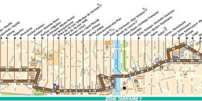 Bản đồ của xe buýt Paris dòng 95