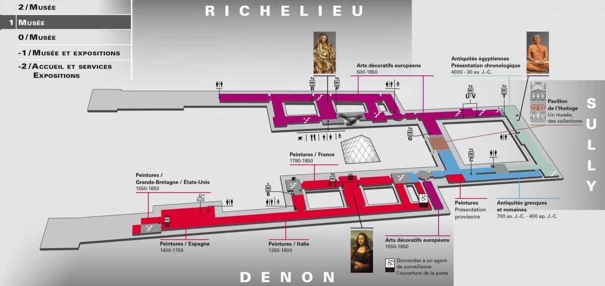 Bản đồ của bảo Tàng Louvre Cấp 1