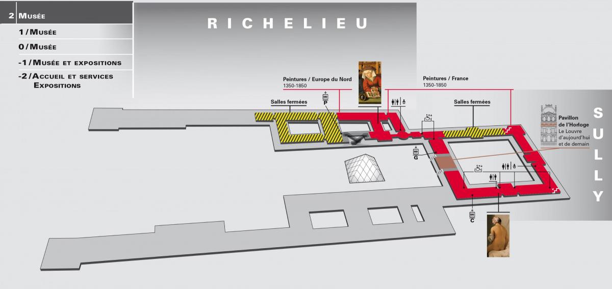 Bản đồ của bảo Tàng Louvre Cấp 2