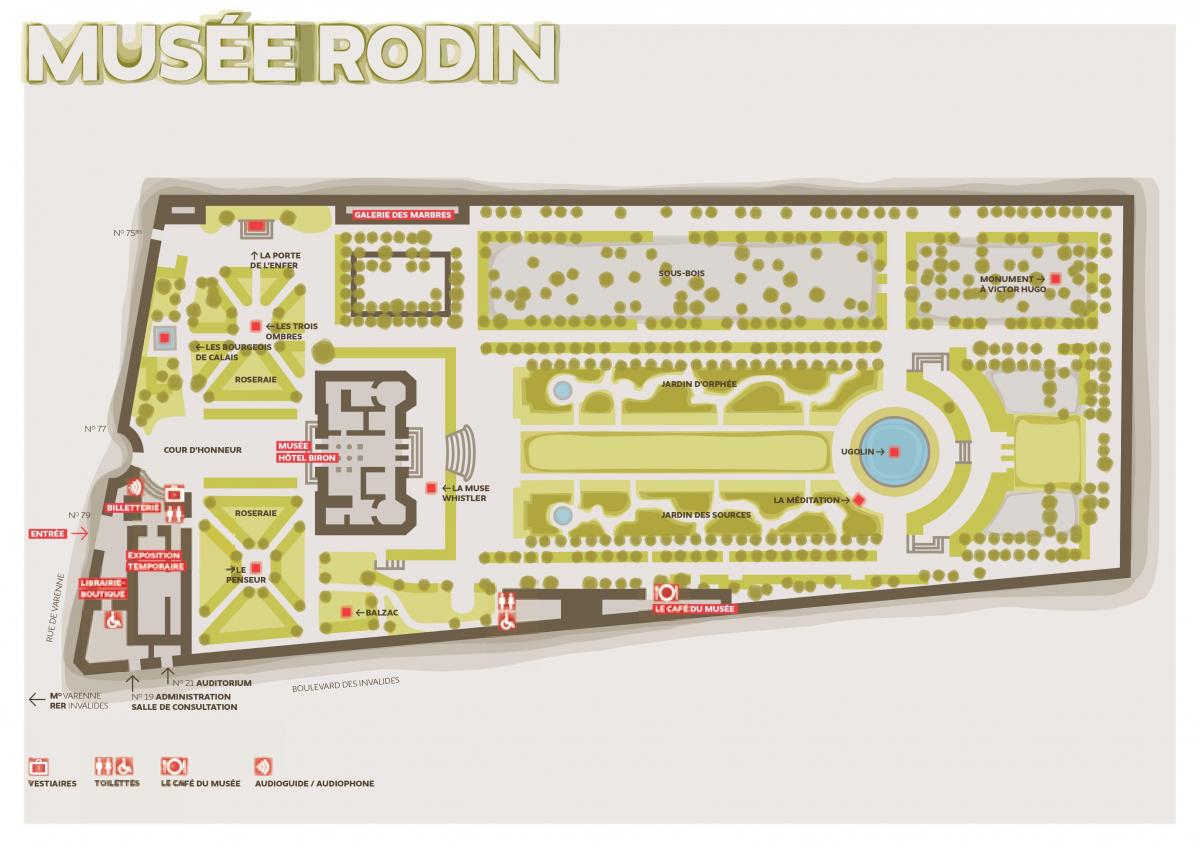Bản đồ của bảo Tàng Rodin