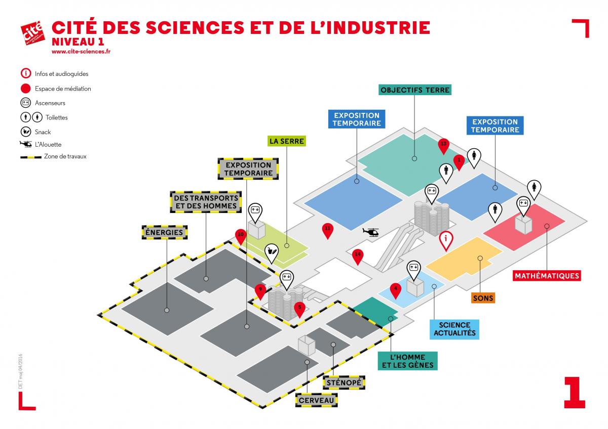 Bản đồ của Đường phố của Khoa học et de l Lyon Cấp 1