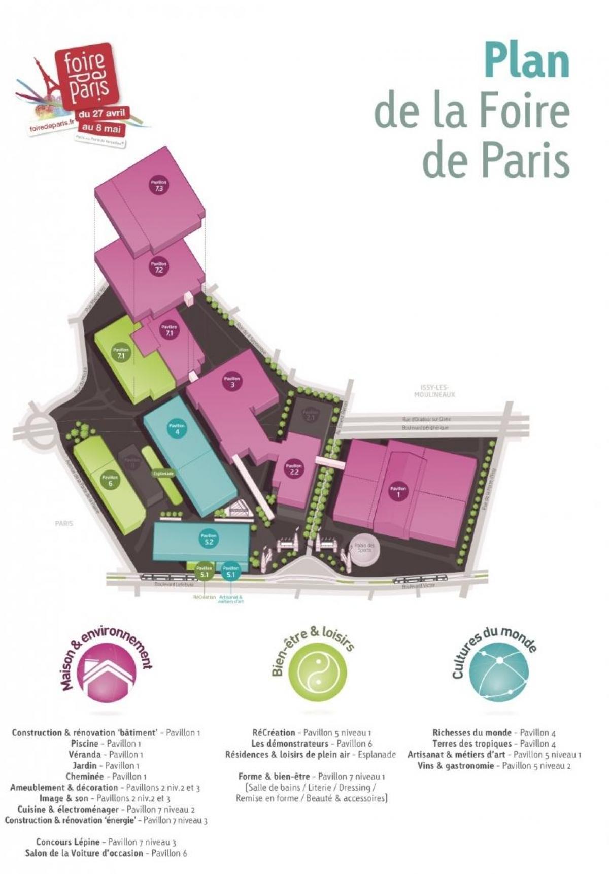 Bản đồ của Foire de Paris