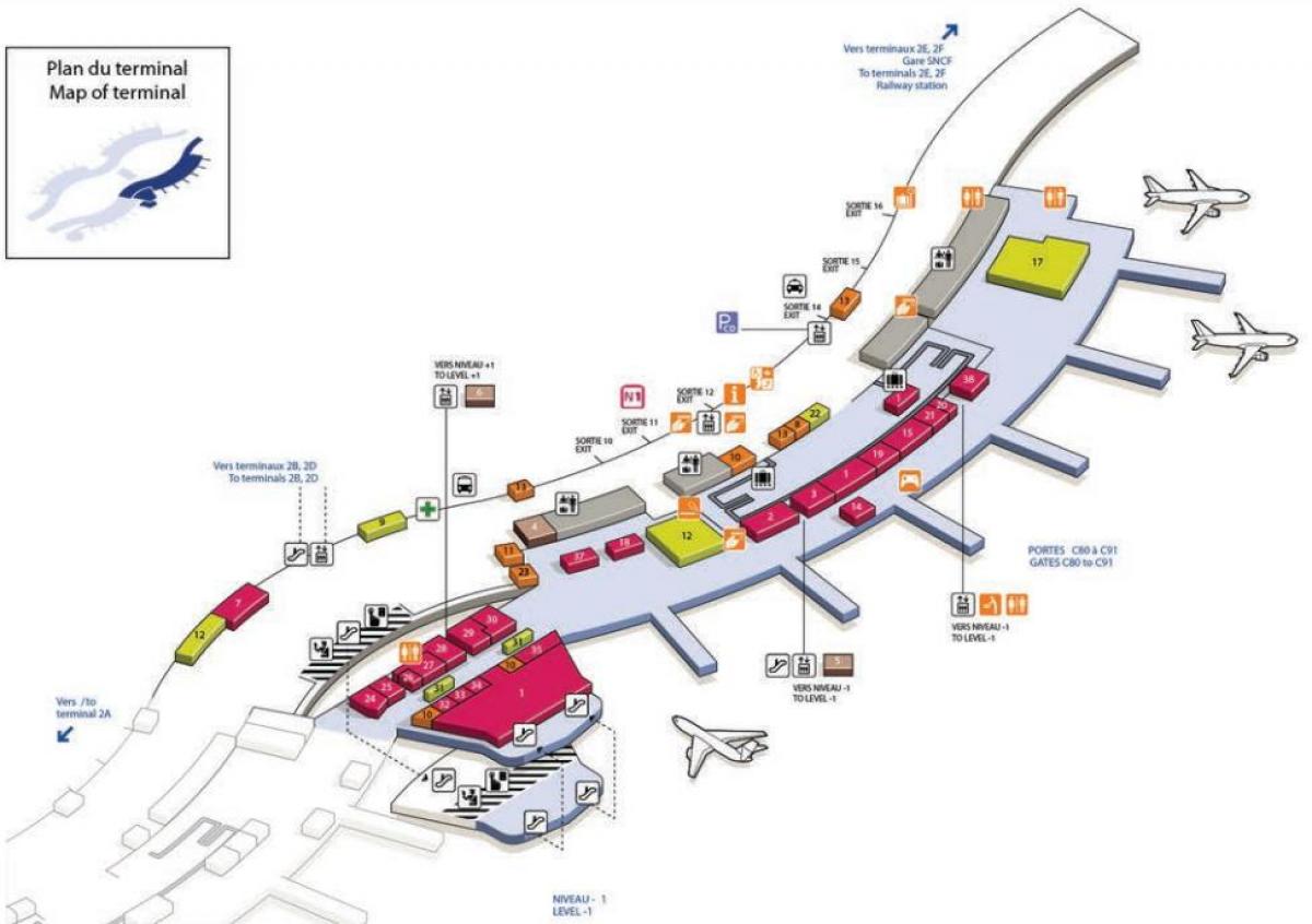 Bản đồ của GA sân bay, ga 2
