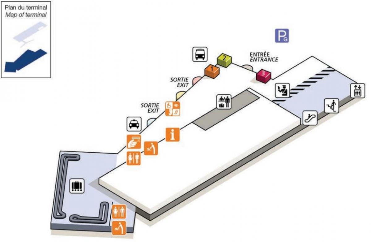 Bản đồ của GA sân bay, ga 2G