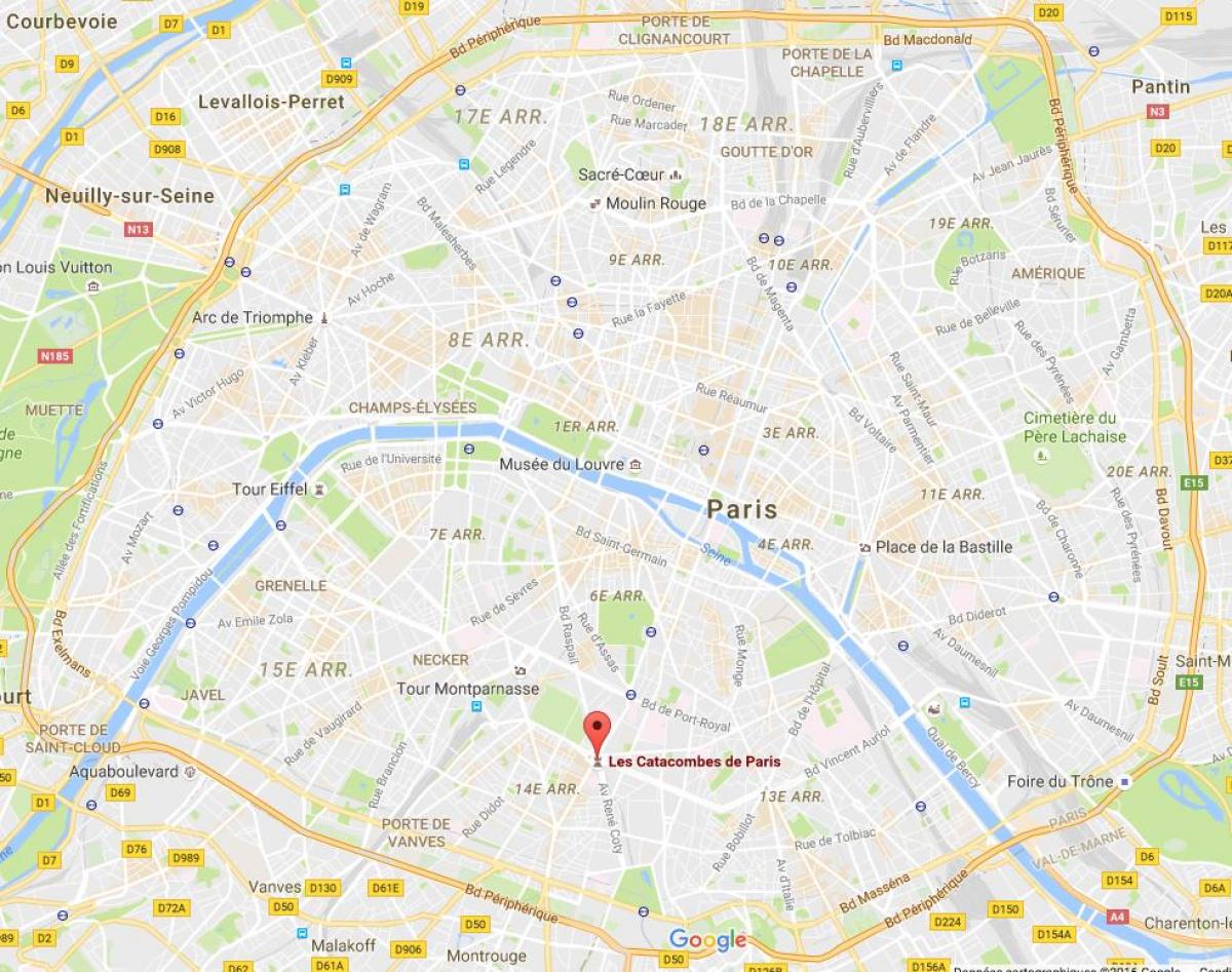 Bản đồ của Hầm mộ của Paris