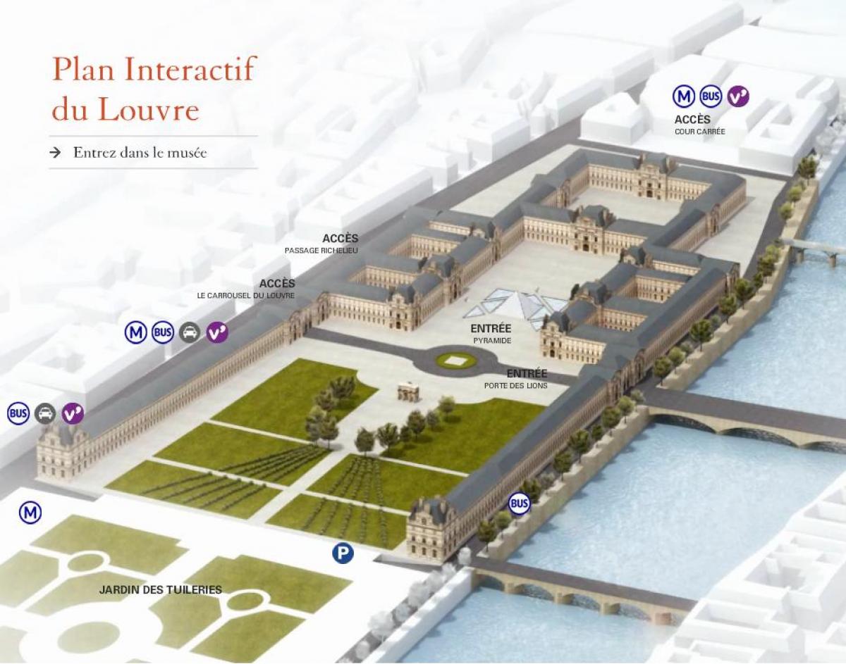 Bản đồ của bảo tàng Louvre kim tự Tháp