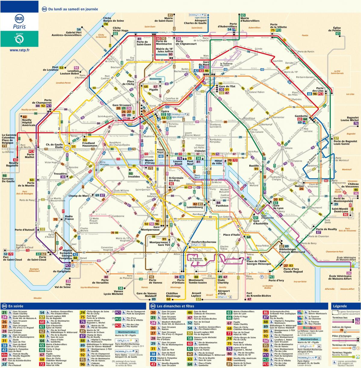 Bản đồ của kết nối xe buýt