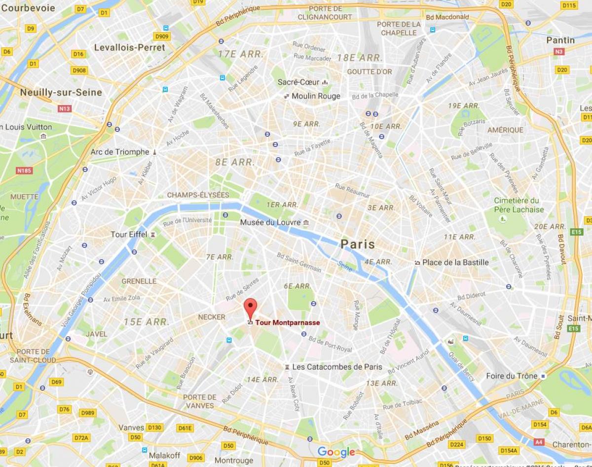 Bản đồ của Đường paris