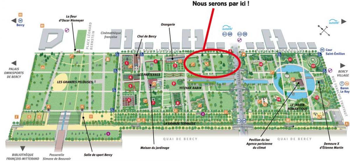Bản đồ của Parc de Bercy