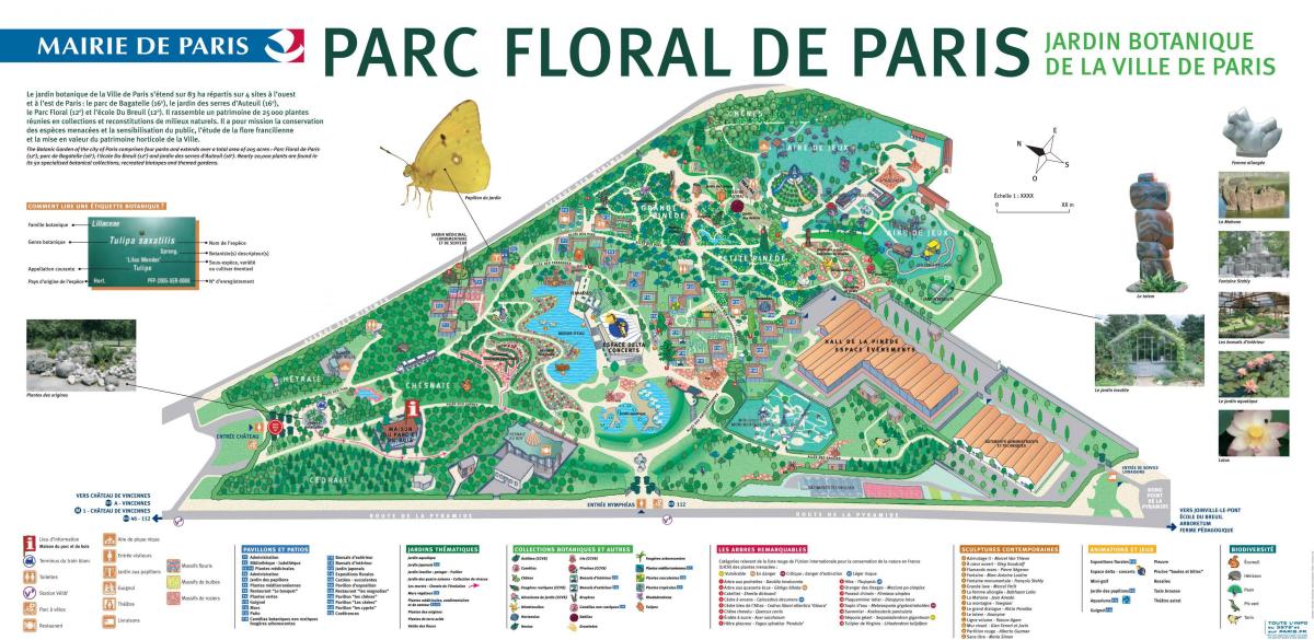 Bản đồ của Parc hoa de Paris