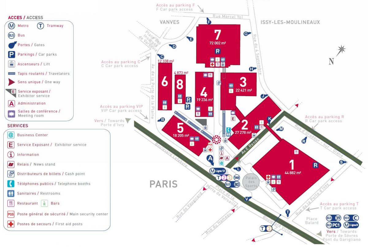 Bản đồ của Đường Paris hội chợ triển lãm