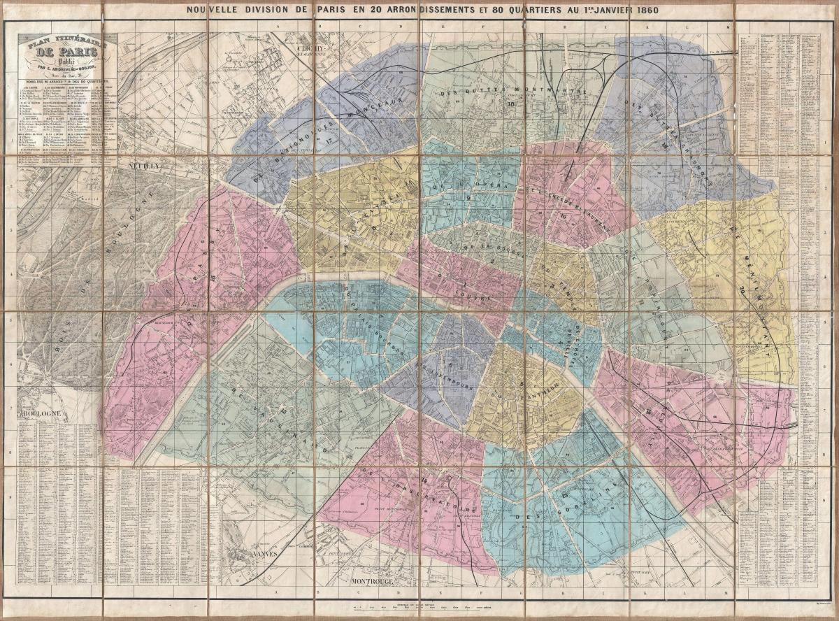 Bản đồ của Paris năm 1860