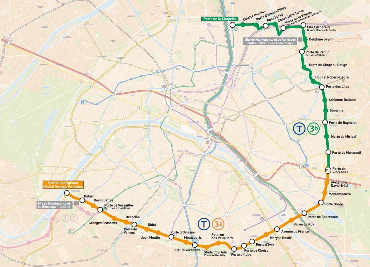 Bản đồ của Đường Paris