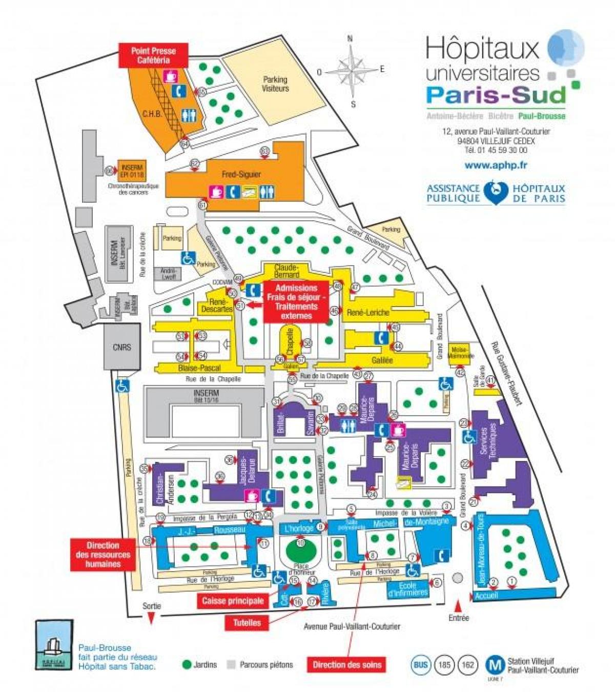 Bản đồ của Paul-Brousse bệnh viện
