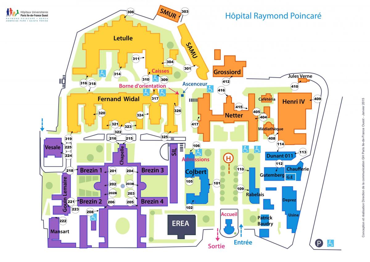 Bản đồ của Raymond-Ông bệnh viện