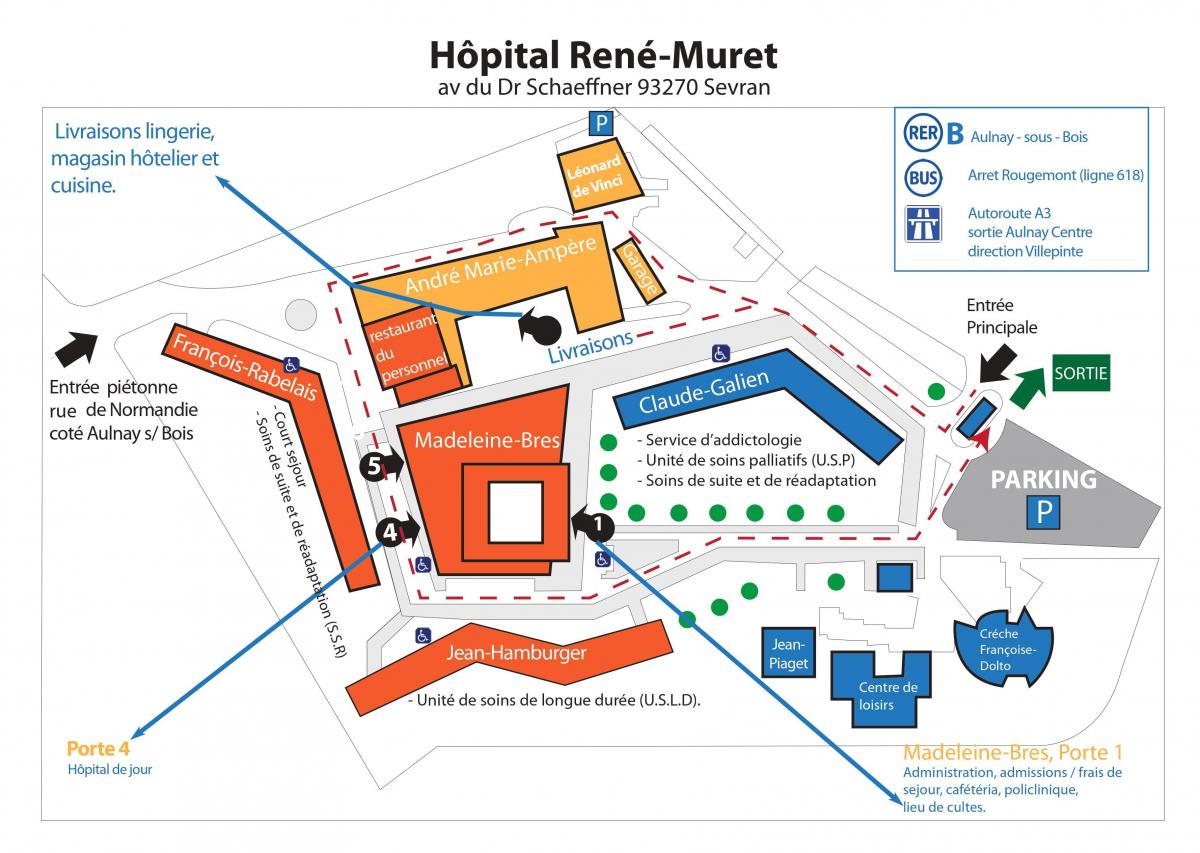 Bản đồ của René-cha đẻ của ngành hàng bệnh viện