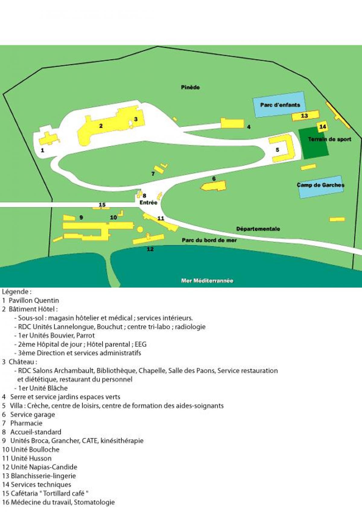 Bản đồ của San Salvadour bệnh viện