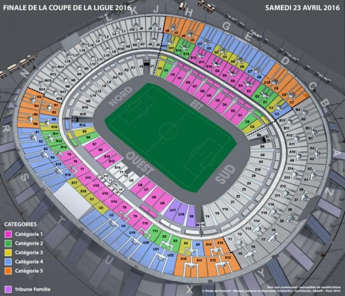 Bản đồ của Sân vận động de Pháp bóng Đá