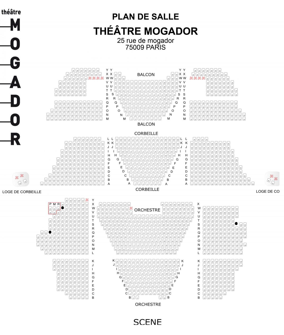 Bản đồ của Théâtre Mogador