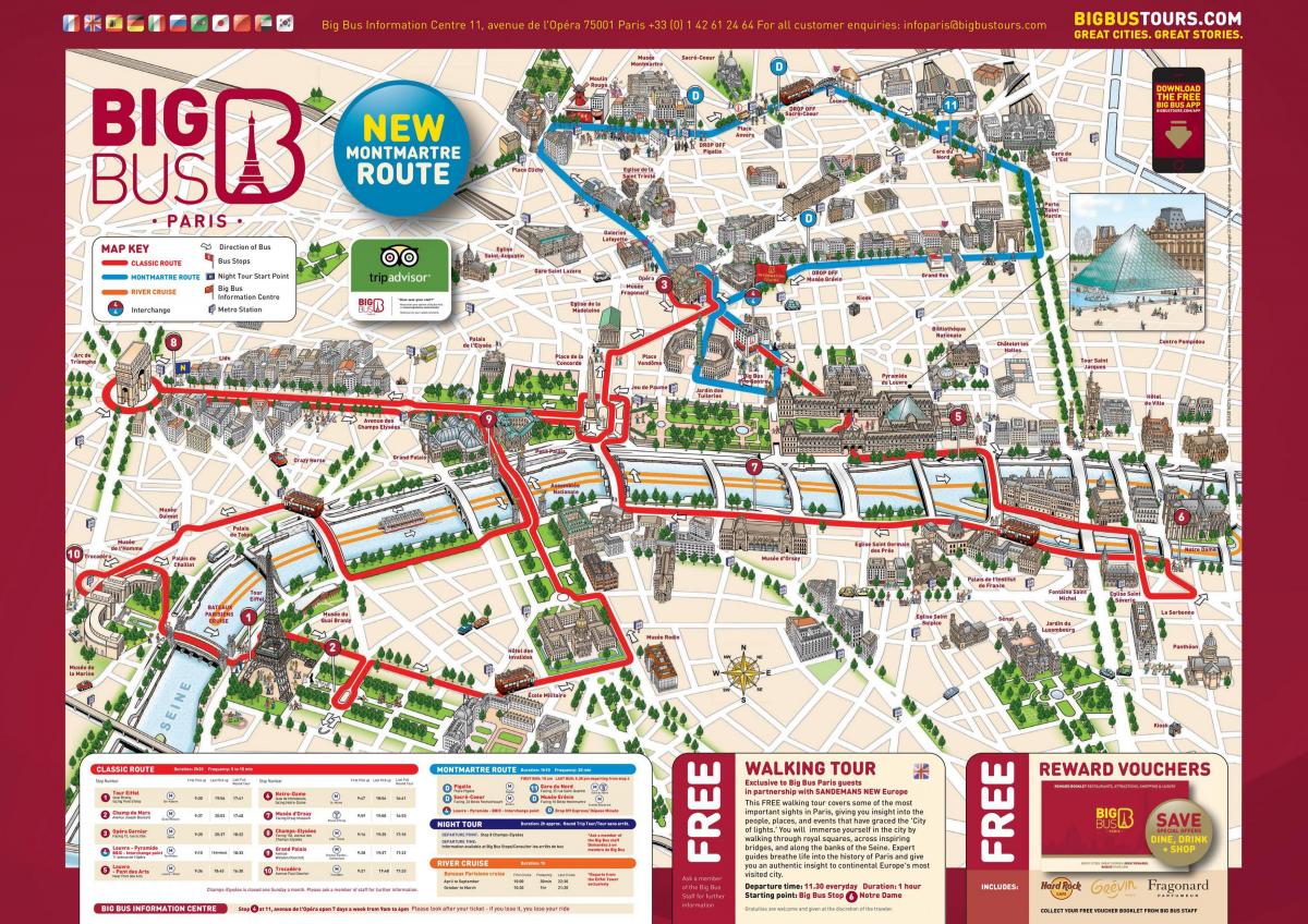 Bản đồ của xe Buýt Lớn Paris