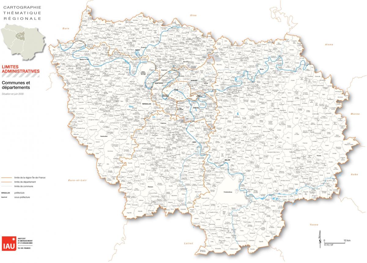 Bản đồ của Île-de-France