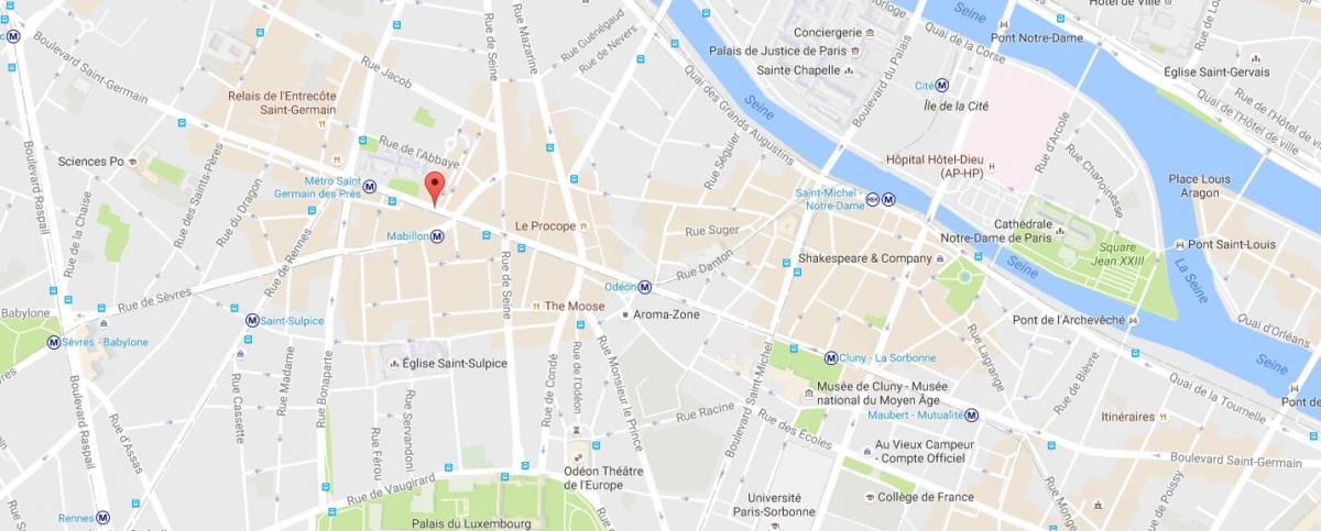 Bản đồ của đại Lộ Saint-Germain