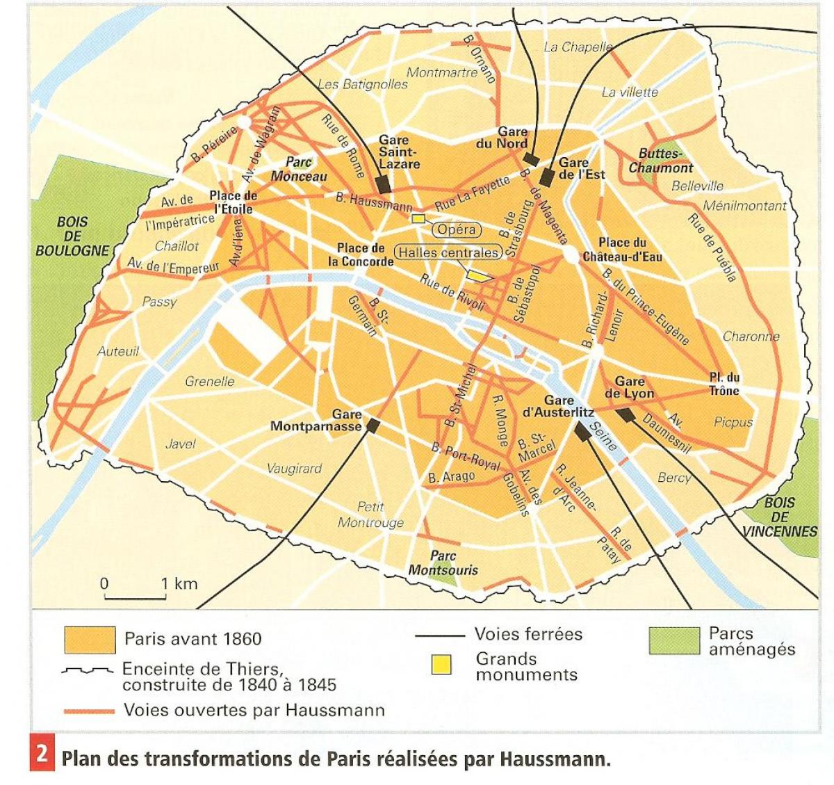 Bản đồ của Paris, đặc biệt là trường