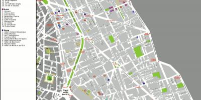 Bản đồ của 11 thành phố của Paris