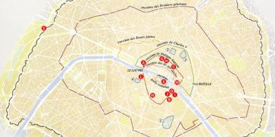 Bản đồ của những bức tường thành Phố của Paris