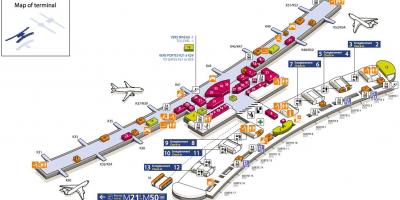Bản đồ của GA sân bay, ga 2E