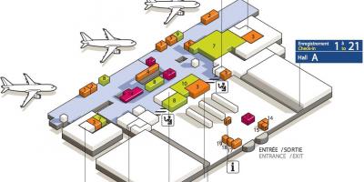 Bản đồ của GA sân bay, ga 3