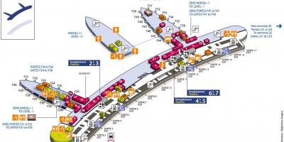 Bản đồ của GA sân bay thiết bị đầu cuối TẦNG 2