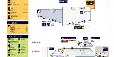 Bản đồ của Gare Montparnasse Hall 3