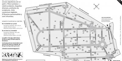 Bản đồ của Nghĩa trang Montmartre