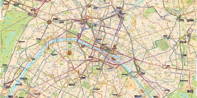 Bản đồ của Paris xe buýt