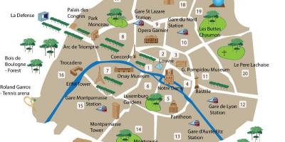 Bản đồ của Paris du lịch
