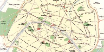 Bản đồ của Đường Paris công Viên