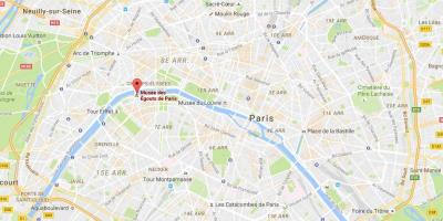 Bản đồ của Paris hệ thống cống rãnh