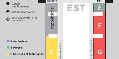 Bản đồ của thư viện quốc gia Pháp tầng 1
