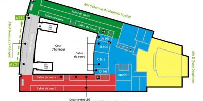 Bản đồ của đại học Dauphine - tầng 3